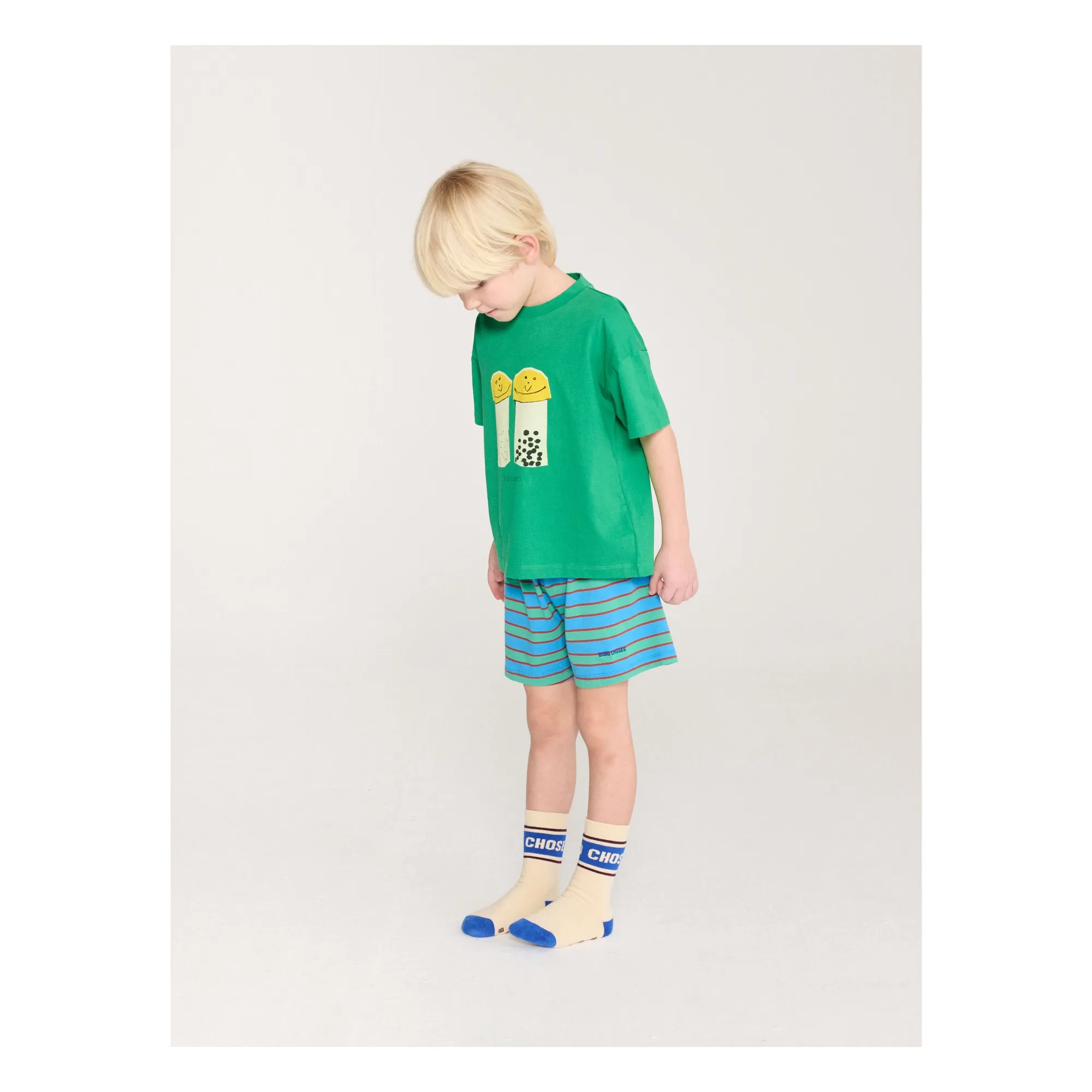 Ensemble T-shirt et Short Sel et Poivre Coton Bio | Vert- Image produit n°10