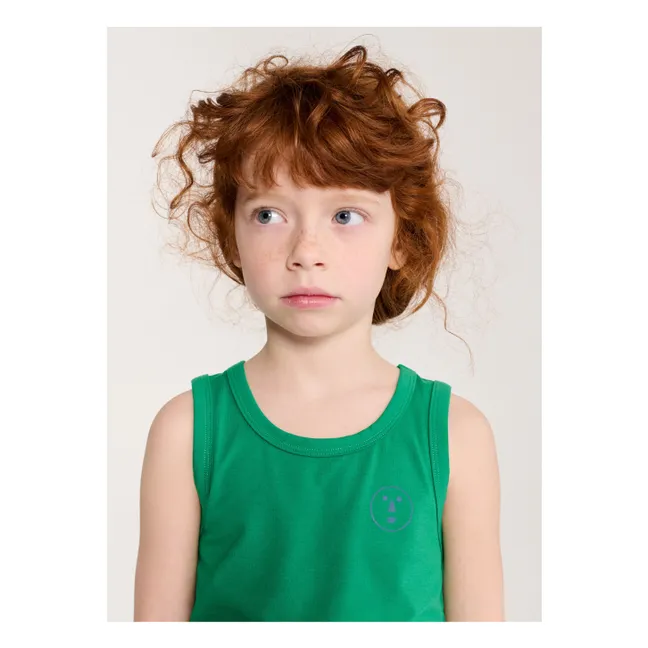 Camiseta de tirantes Have Fun Face Modal y algodón orgánico | Verde