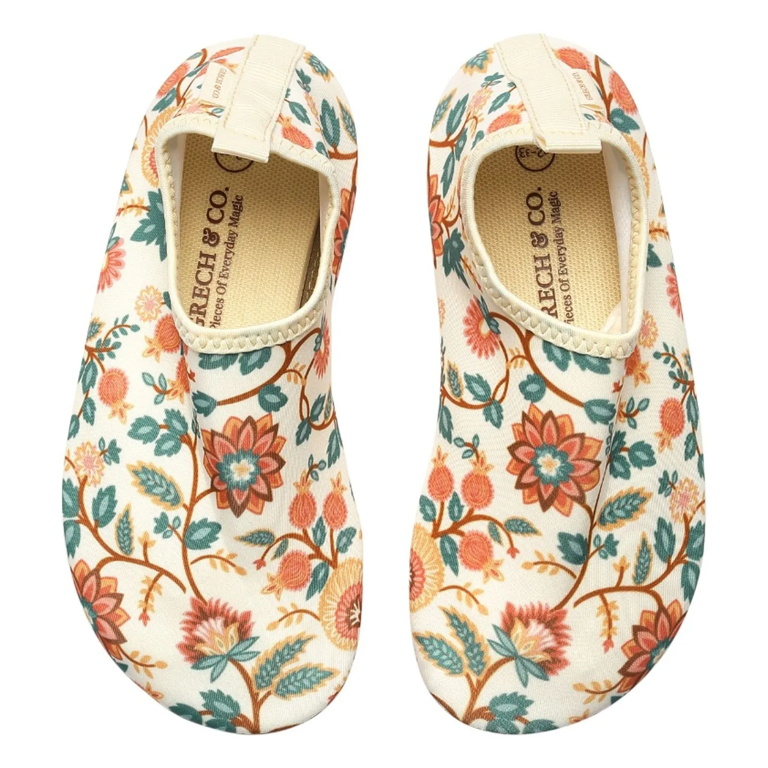 Grech & Co Ecru Flowery Water Shoes
