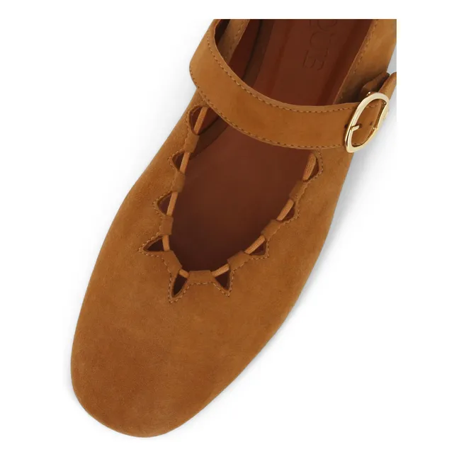 Bailarinas de ante Ginger | Camel