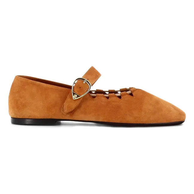 Ballerines Ginger Daim | Camel