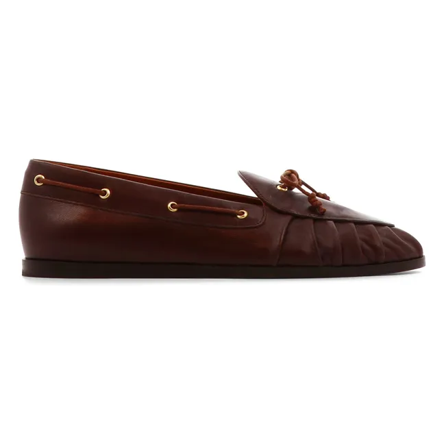 Slippers Como Leder | Schokoladenbraun