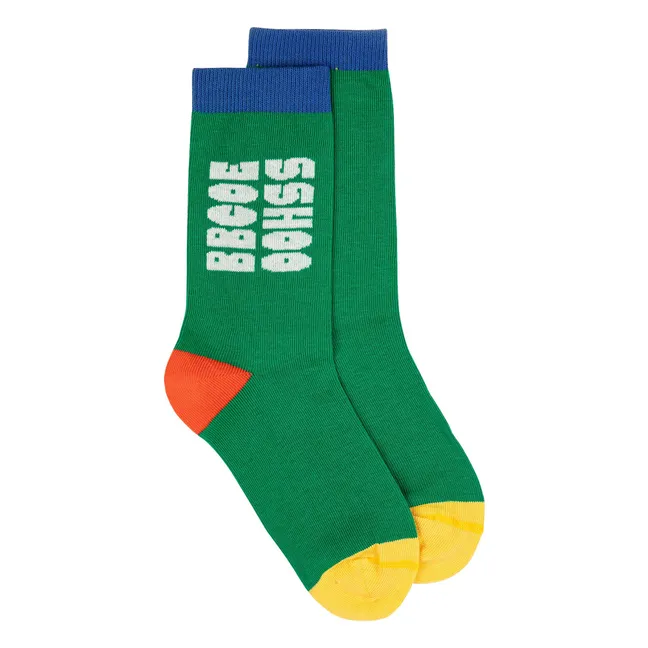 Calcetines altos de algodón ecológico Bobo | Verde