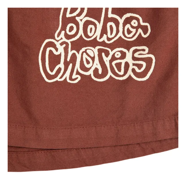 Bobo Choses Organic Cotton Elastic Shorts | Brown
