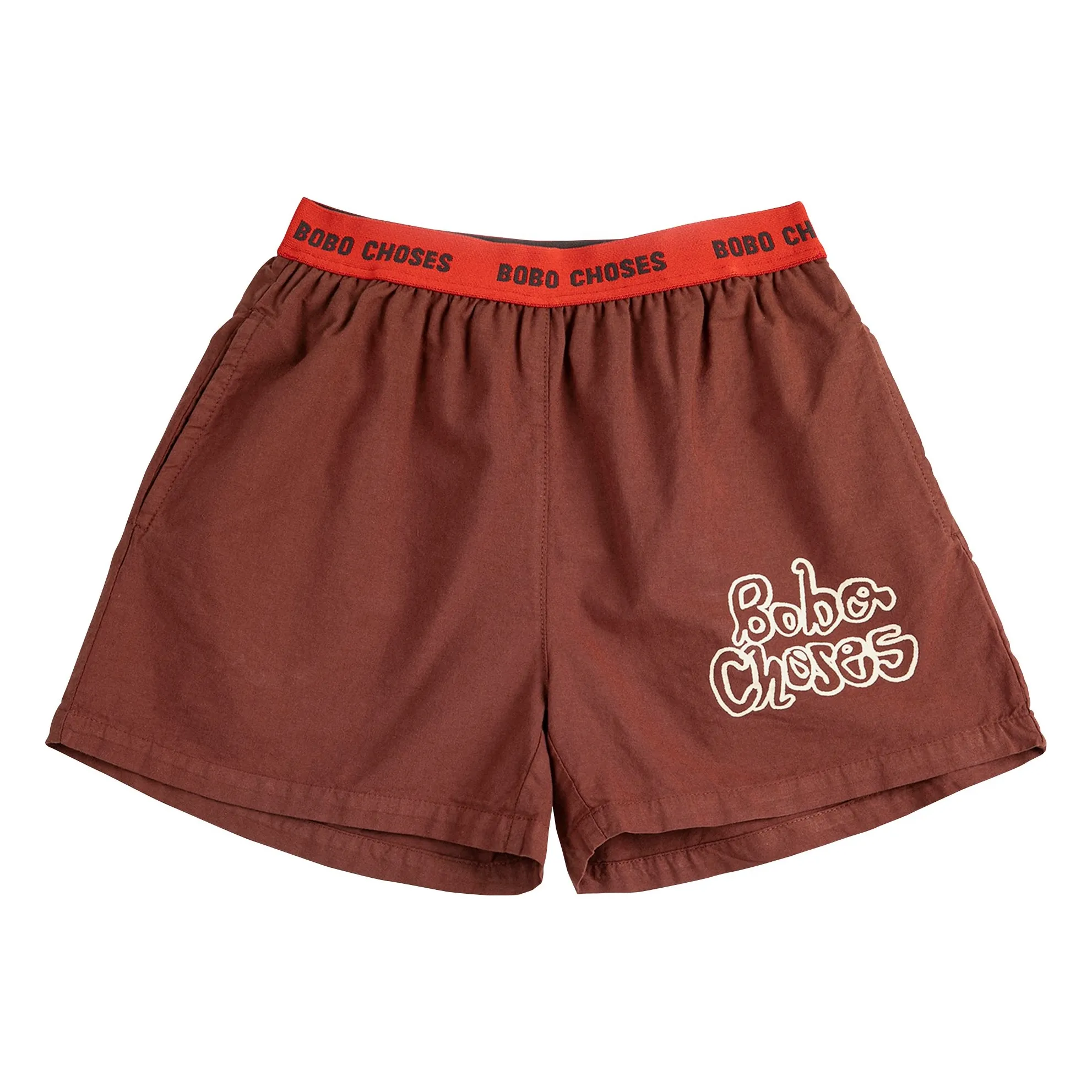 Bobo Choses Brown Organic Cotton Elastic Shorts