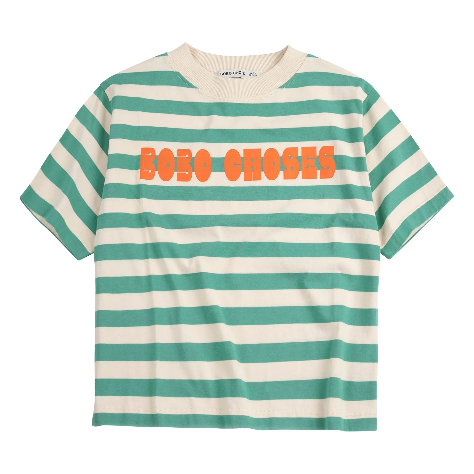 Bobo Choses Green Striped T-Shirt