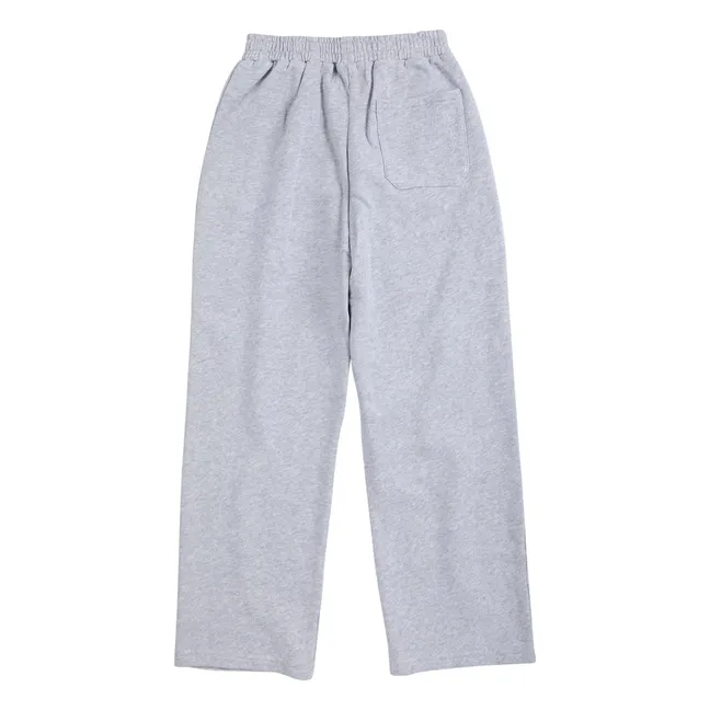 Jogger Droit Coton Bio | Gris chiné