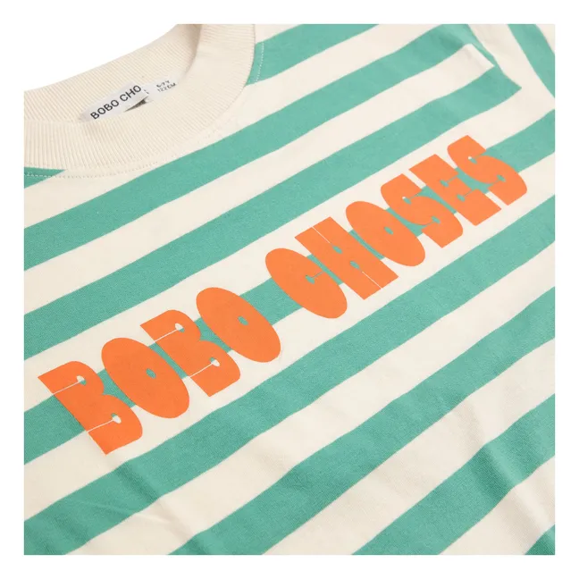 T-Shirt Bobo Choses Gestreift | Grün