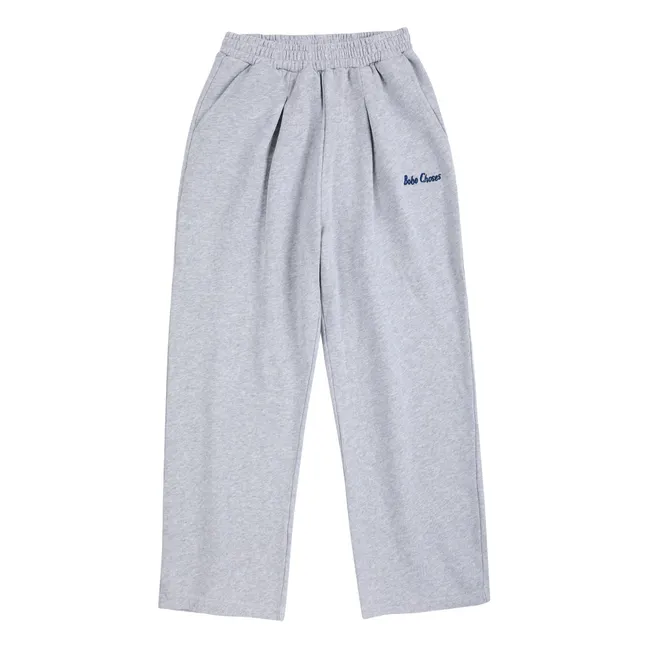 Jogger Droit Coton Bio | Gris chiné
