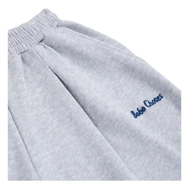 Jogger Droit Coton Bio | Gris chiné