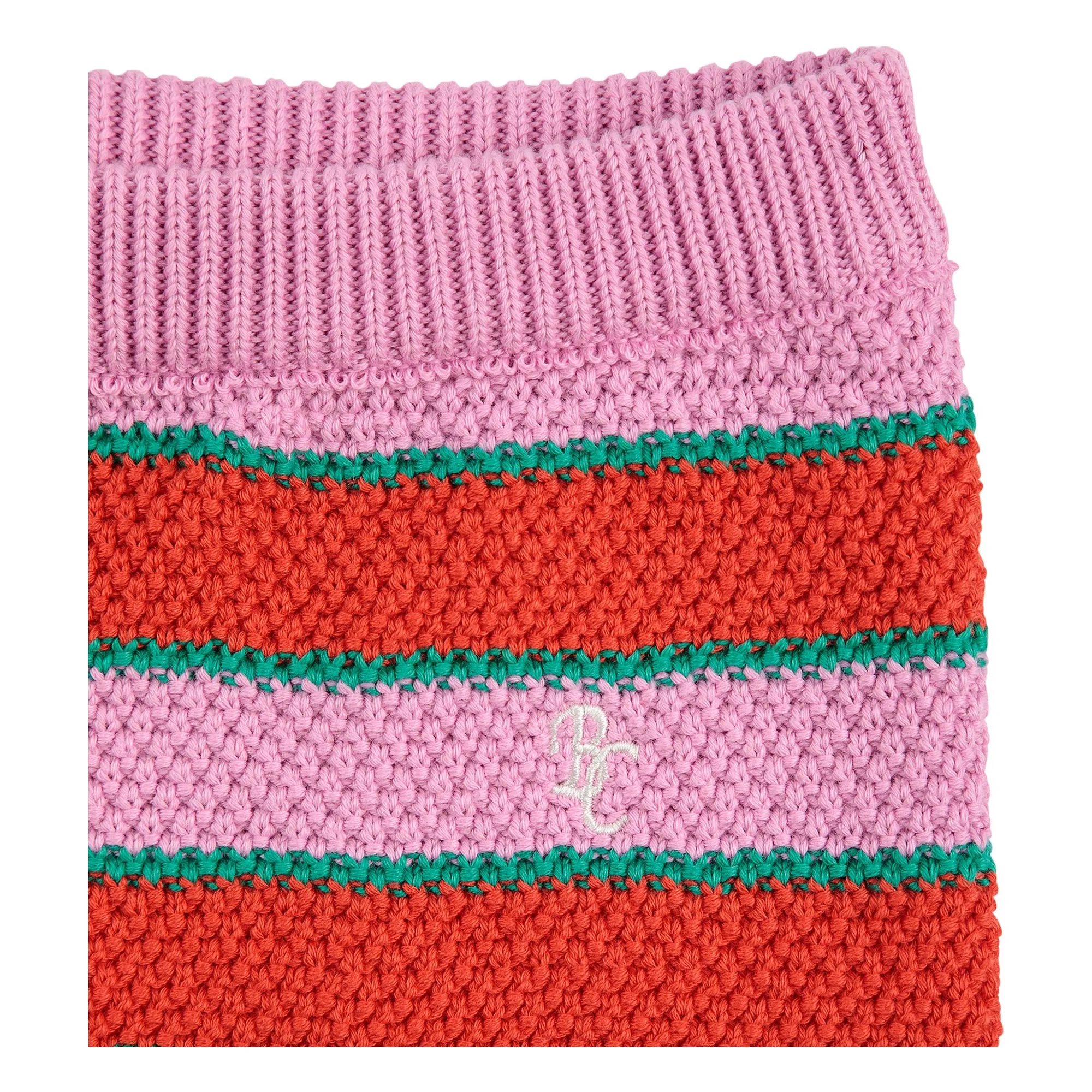 Short Rayures Coton Bio | Rose- Image produit n°3