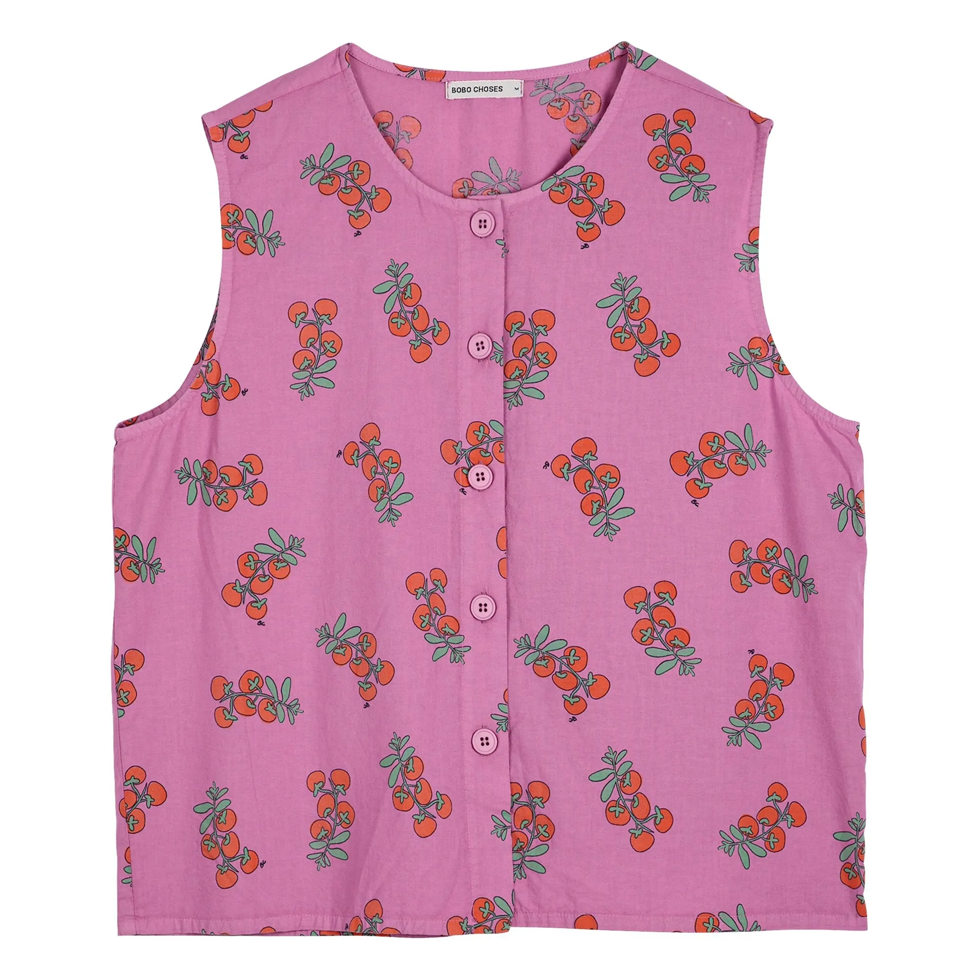 Top Tomatoes Print Coton Bio | Violet- Image produit n°0