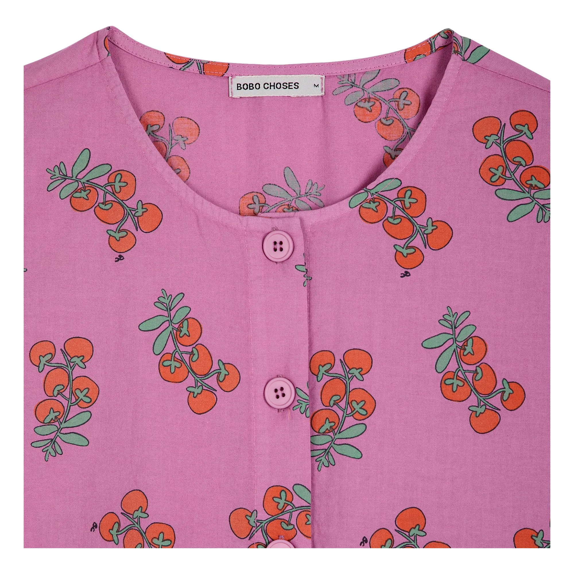 Top Tomatoes Print Coton Bio | Violet- Image produit n°3