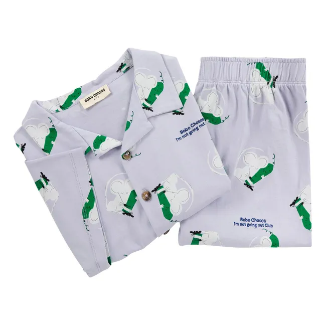 Set aus Shirt und Shorts Maus Bio-Baumwolle | Violett