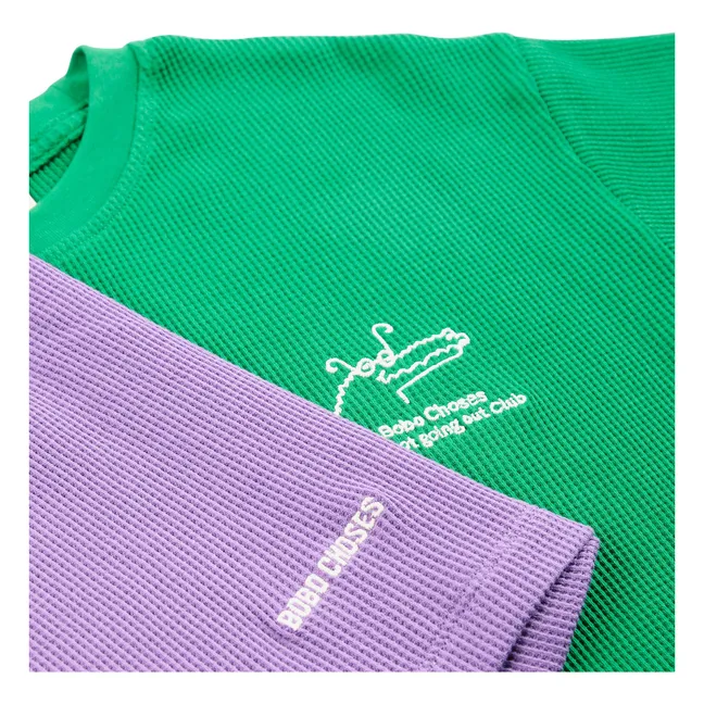Ensemble T-shirt et Short Crocodile Coton Bio | Vert