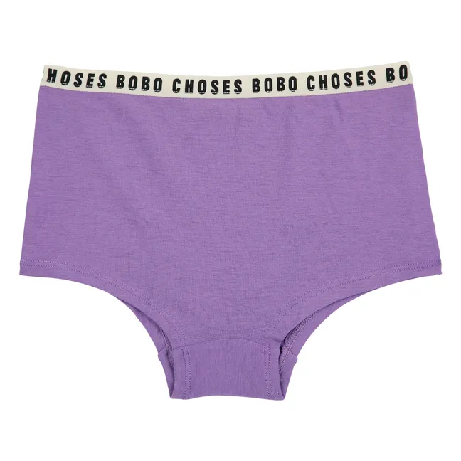 Shorty Bobo Choses Modal et Coton Bio | Violet