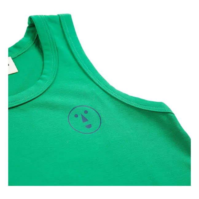Camiseta de tirantes Have Fun Face Modal y algodón orgánico | Verde