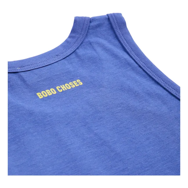 Have Fun Face Modal and organic cotton tank top | Royal blue