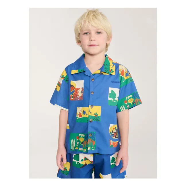 Ensemble Chemise et Short Pickles Coton Bio | Bleu roi