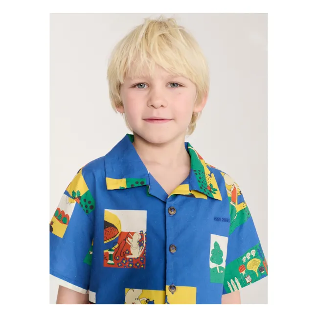 Ensemble Chemise et Short Pickles Coton Bio | Bleu roi