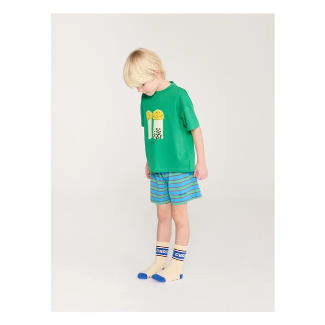 Conjunto de camiseta y pantalón corto Salt and Pepper de algodón orgánico | Verde