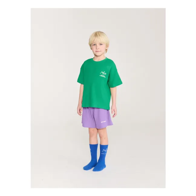 Ensemble T-shirt et Short Crocodile Coton Bio | Vert