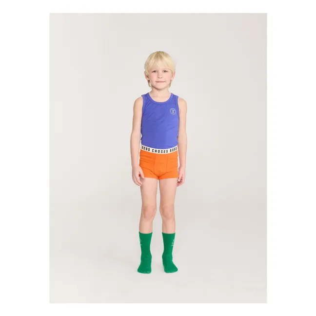 Have Fun Face Modal and organic cotton tank top | Royal blue