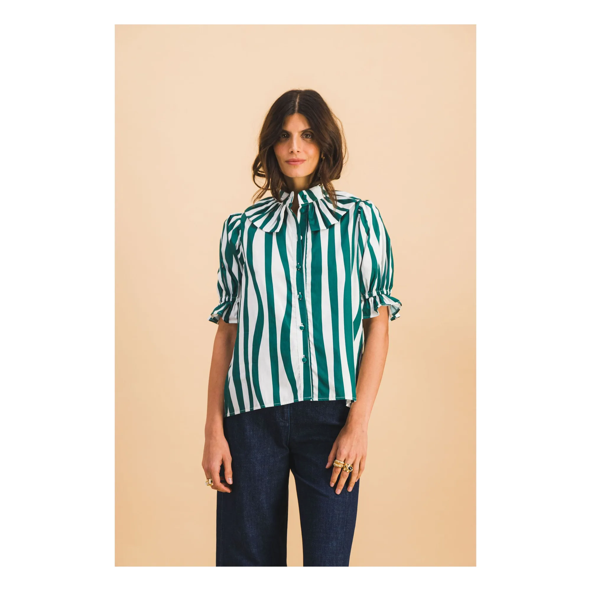 Chemise Coline Coton | Vert- Image produit n°1