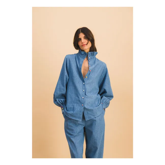 Chemise Josette Coton | Bleu