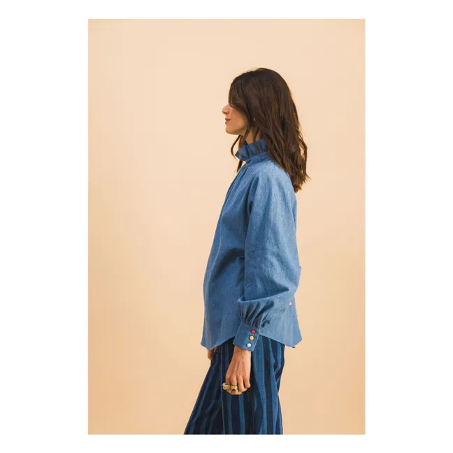 Chemise Josette Coton | Bleu