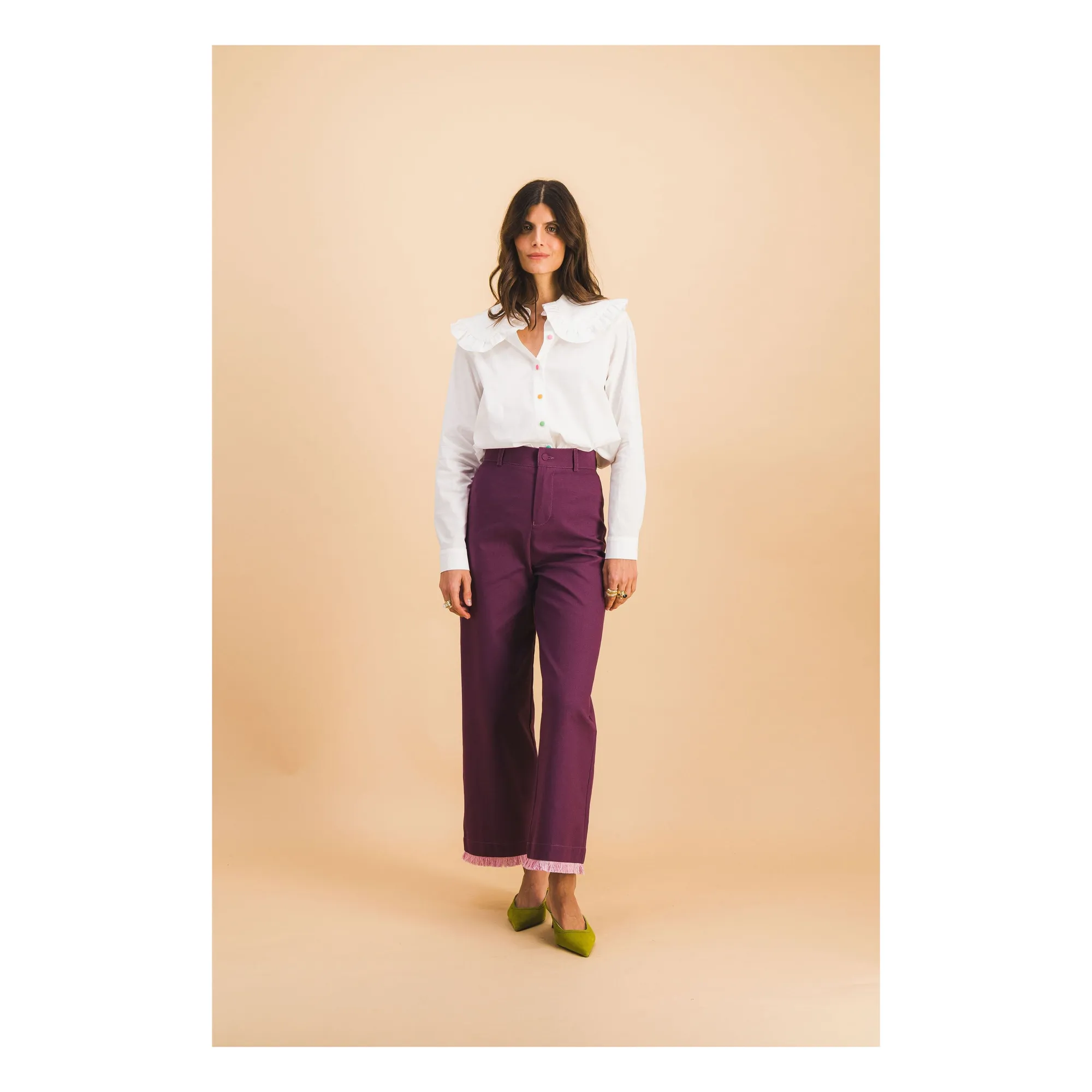Pantalon Georgia Coton | Bordeaux- Image produit n°3