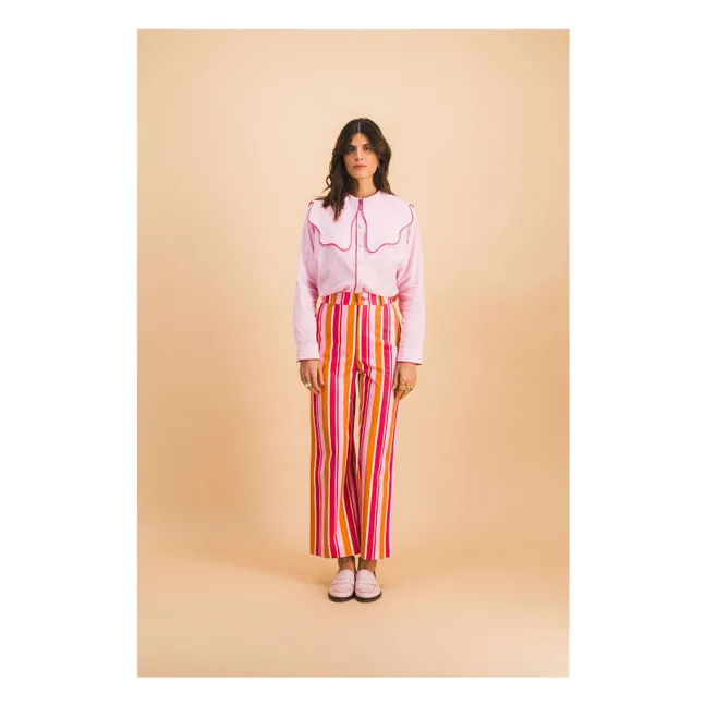 Georgia Cotton Pants | Red