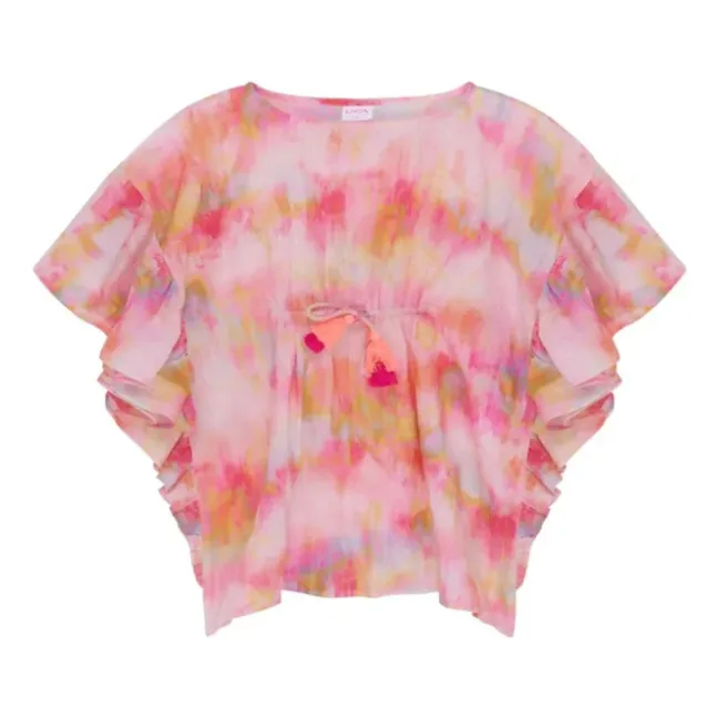 Caftán metálico Daiquiri Tie and Dye | Rosa