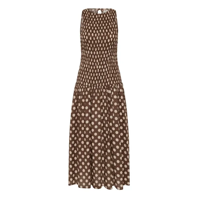 Robe Pois Luisa Coton | Chocolat