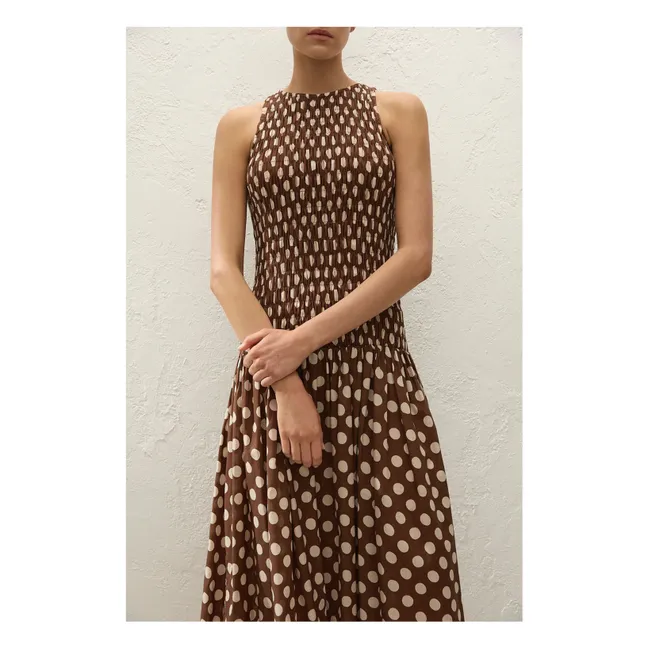 Robe Pois Luisa Coton | Chocolat