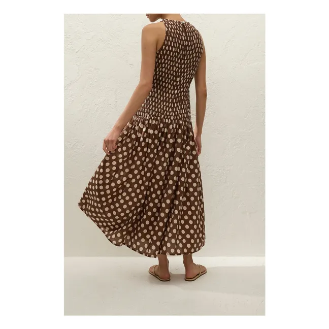 Robe Pois Luisa Coton | Chocolat