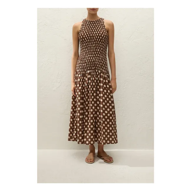 Robe Pois Luisa Coton | Chocolat