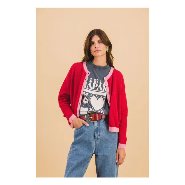 Cardigan Julia | Rose/Rouge