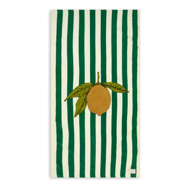 Lemon beach towel | Green