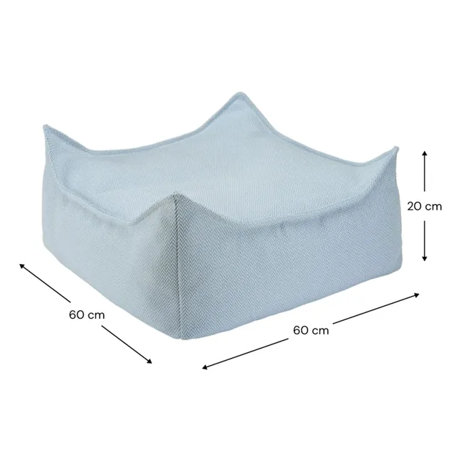 Outdoor ottoman | Light blue