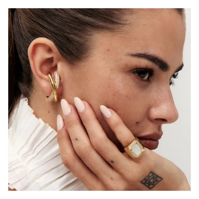 Boucles d'Oreilles X | Doré