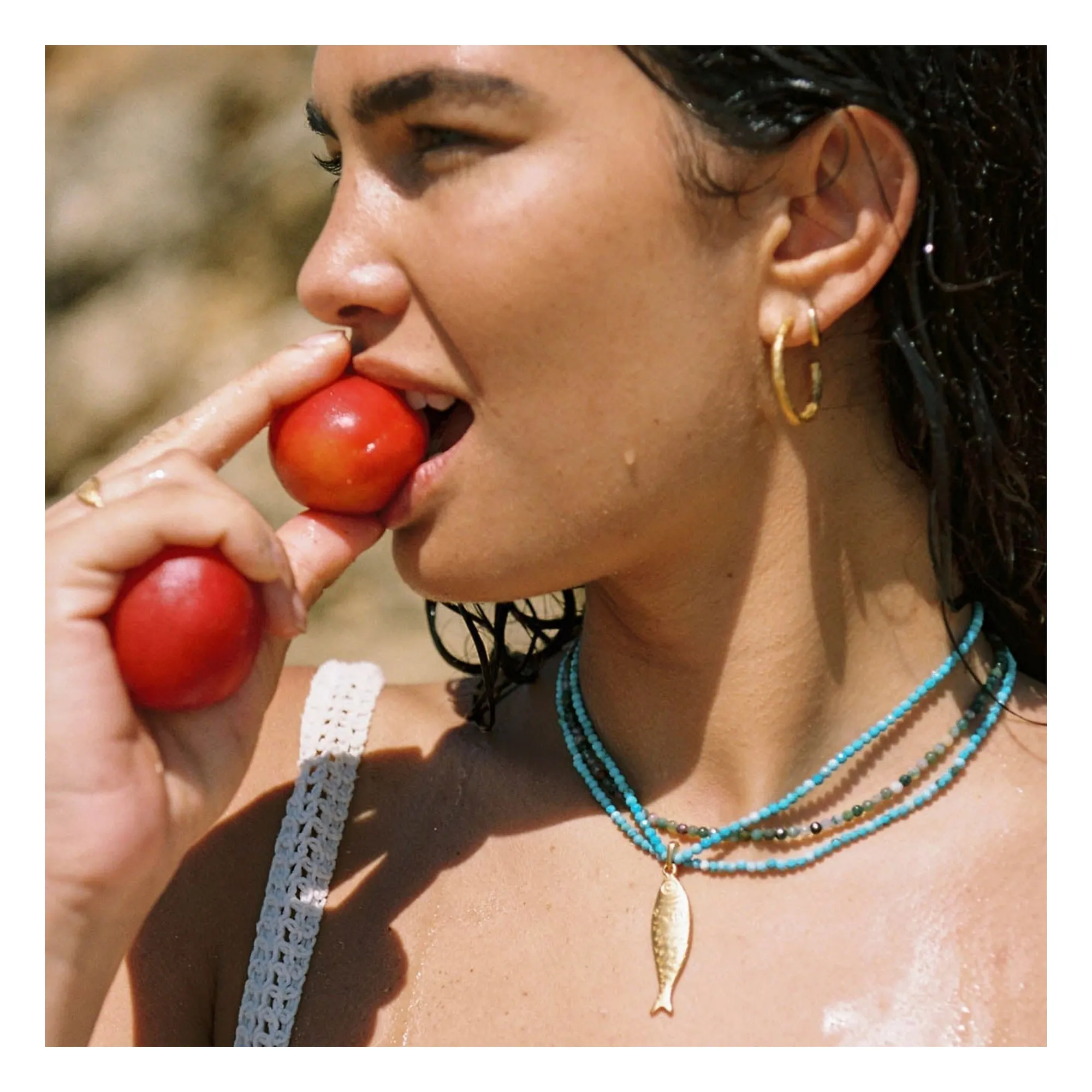 Collier Chocker Sardina | Turquoise- Image produit n°1