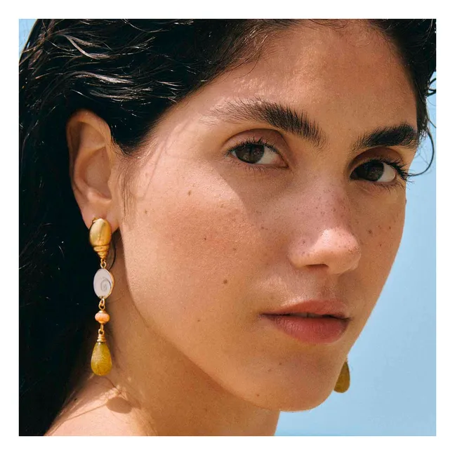 Pendientes Caracola | Dorado