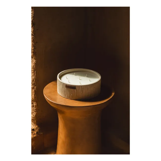 Striated Flat Candle - Dates 