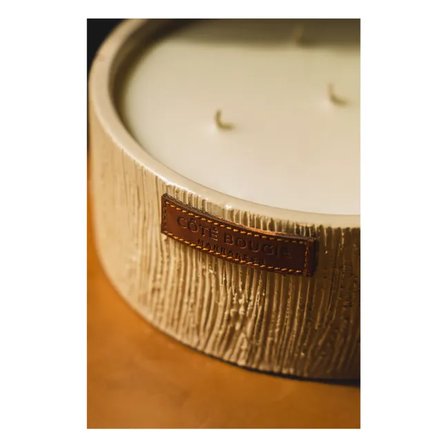 Striated Flat Candle - Dates 