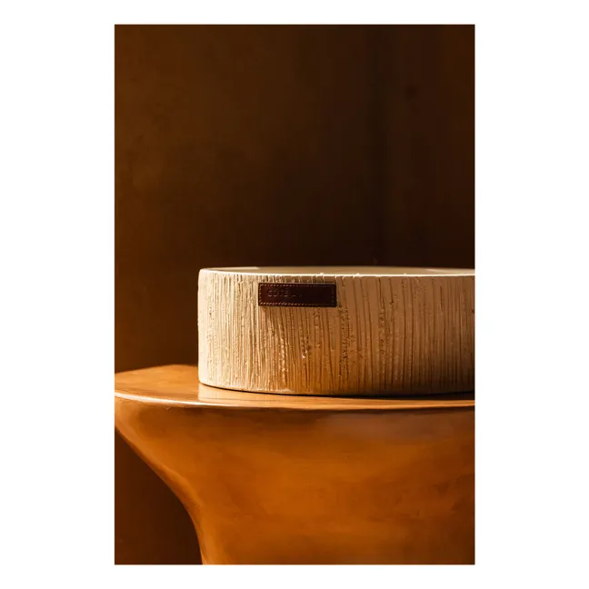 Striated Flat Candle - Dates 