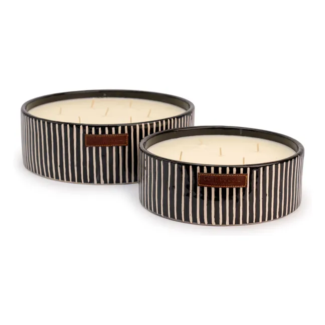 Flat Zebra candle - Herbe Fraiche 
