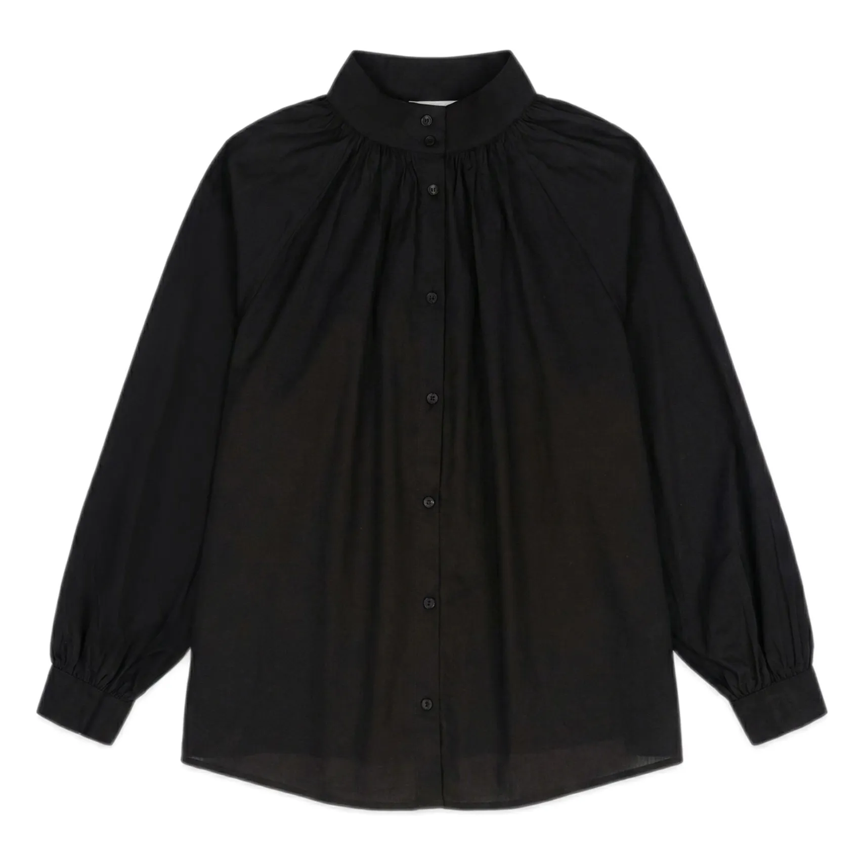 Bellepiece Black Paxos Cotton Voile Blouse