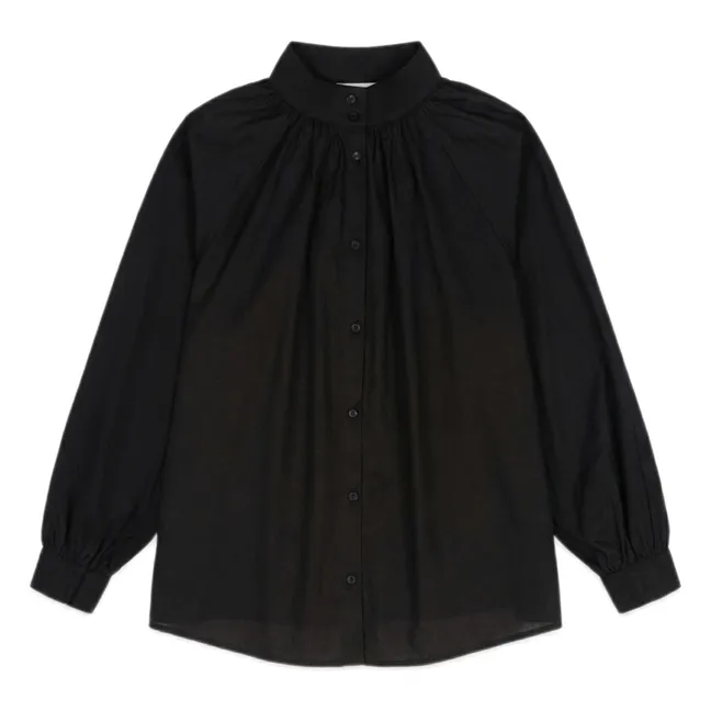 Paxos Cotton voile blouse | Black