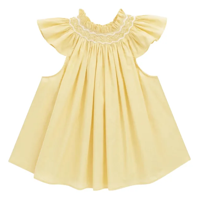 Top de popelina de algodón Mykonos | Amarillo